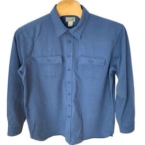 LL Bean Long Sleeve Button Up Mens Shirt XXL 2X Tall Heavyweight Flannel Chamois
